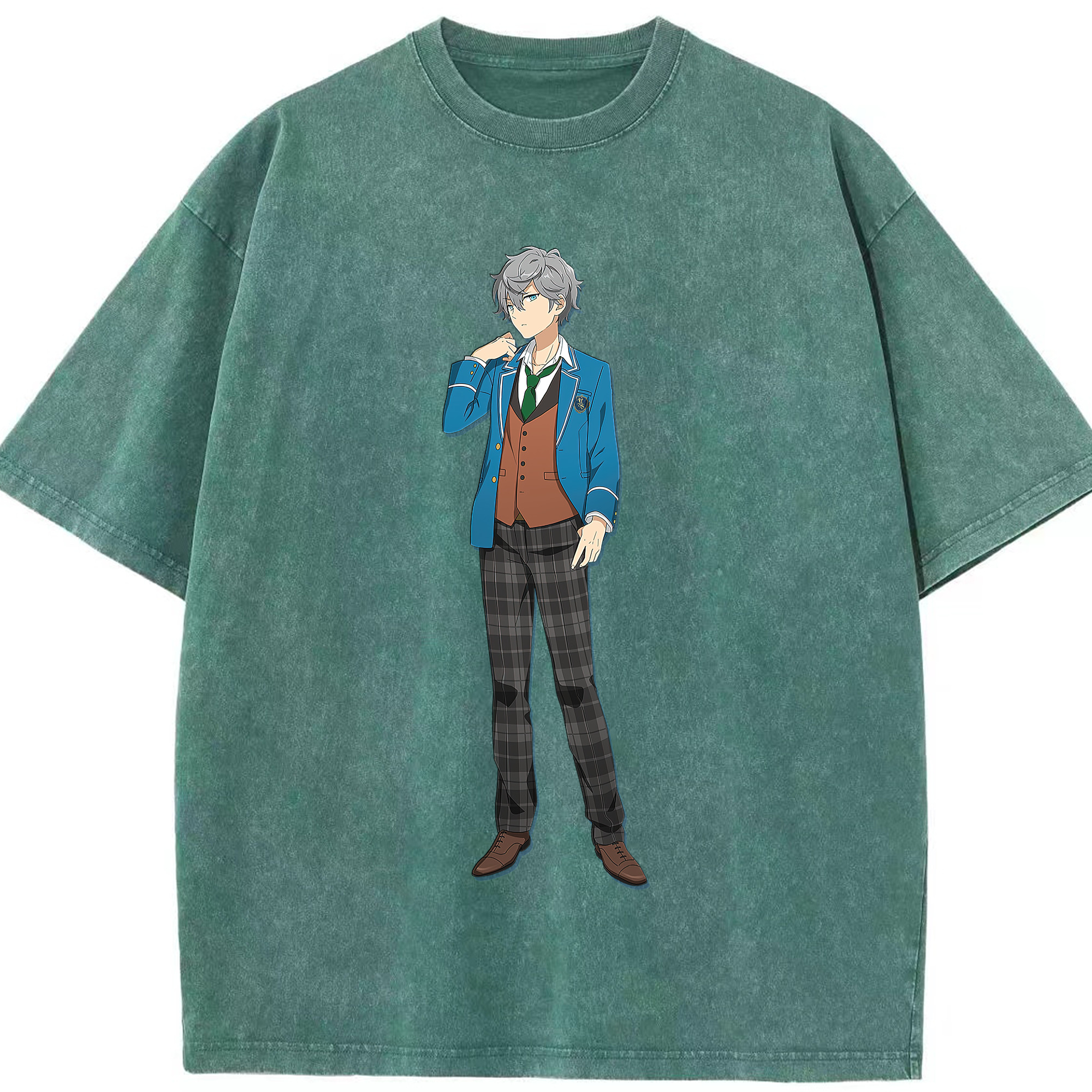 （画像用） あんさんぶるスターズ! Ensemble Stars 綿100% ヴィンテージ風 半袖Tシャツ（フロントプリント）